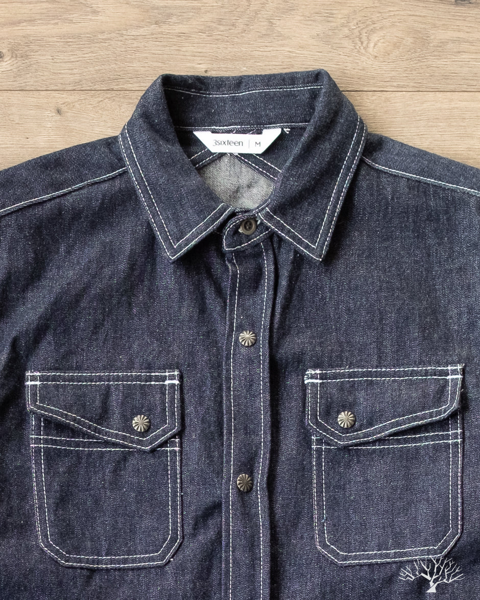 3sixteen Crosscut Western Indigo Denim Shirt