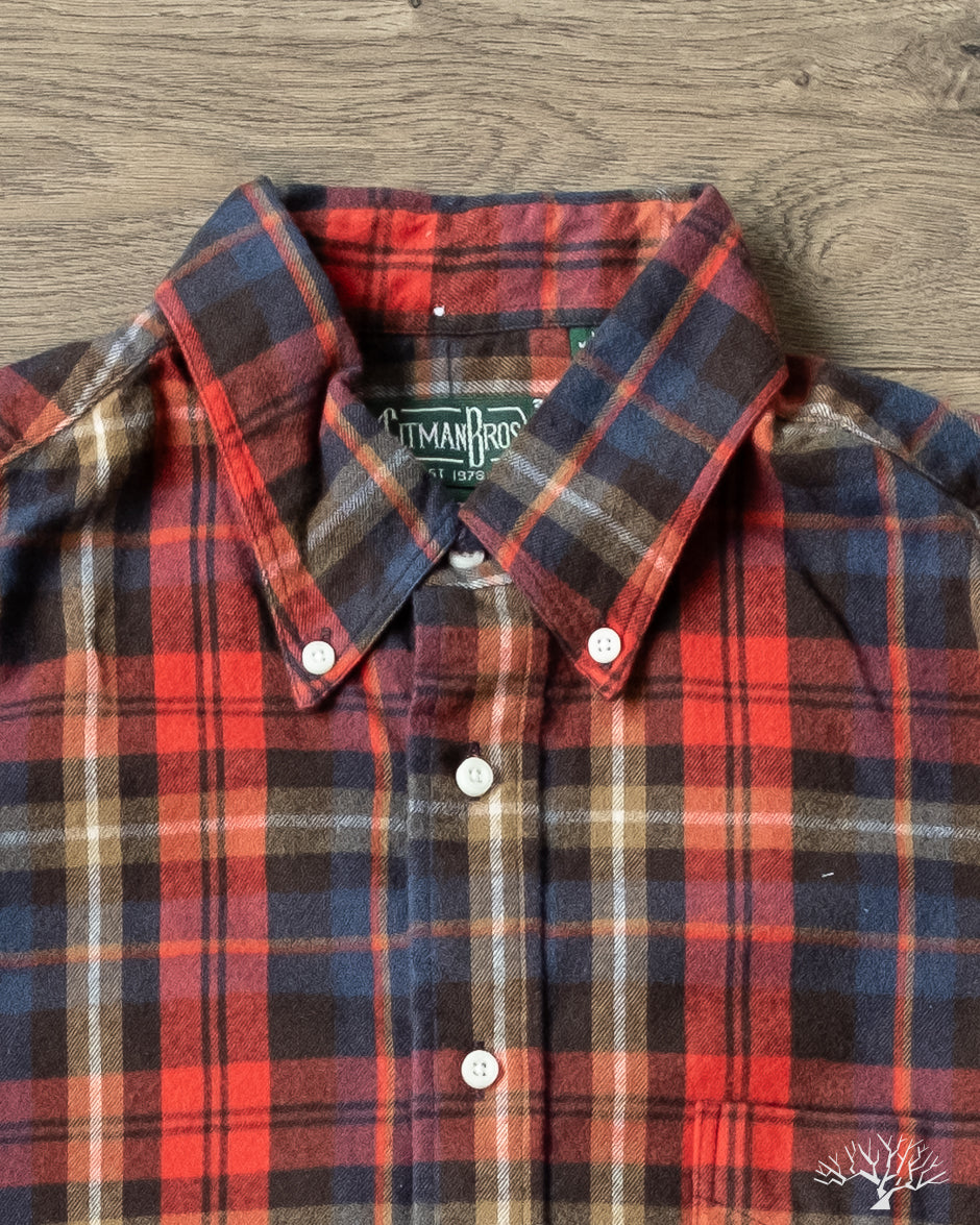 Red Shaggy Check Shirt