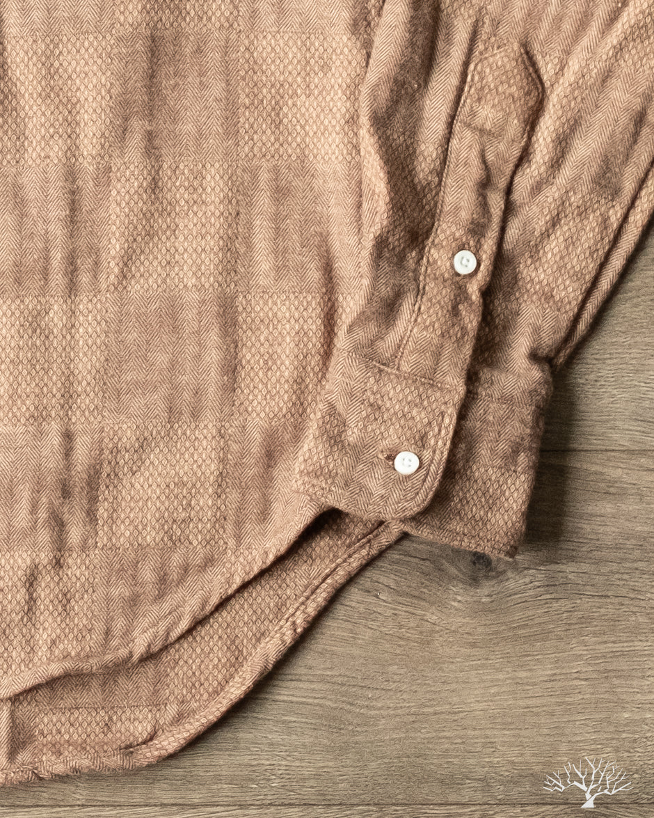 Gitman Vintage - Tan Brushed Tonal Patchwork Shirt – Withered Fig