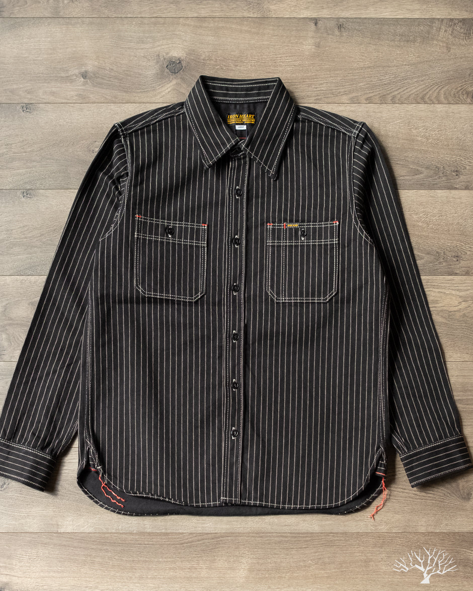 Iron Heart - IHSH-266-BLK - 12oz Wabash Work Shirt - Black – Withered Fig