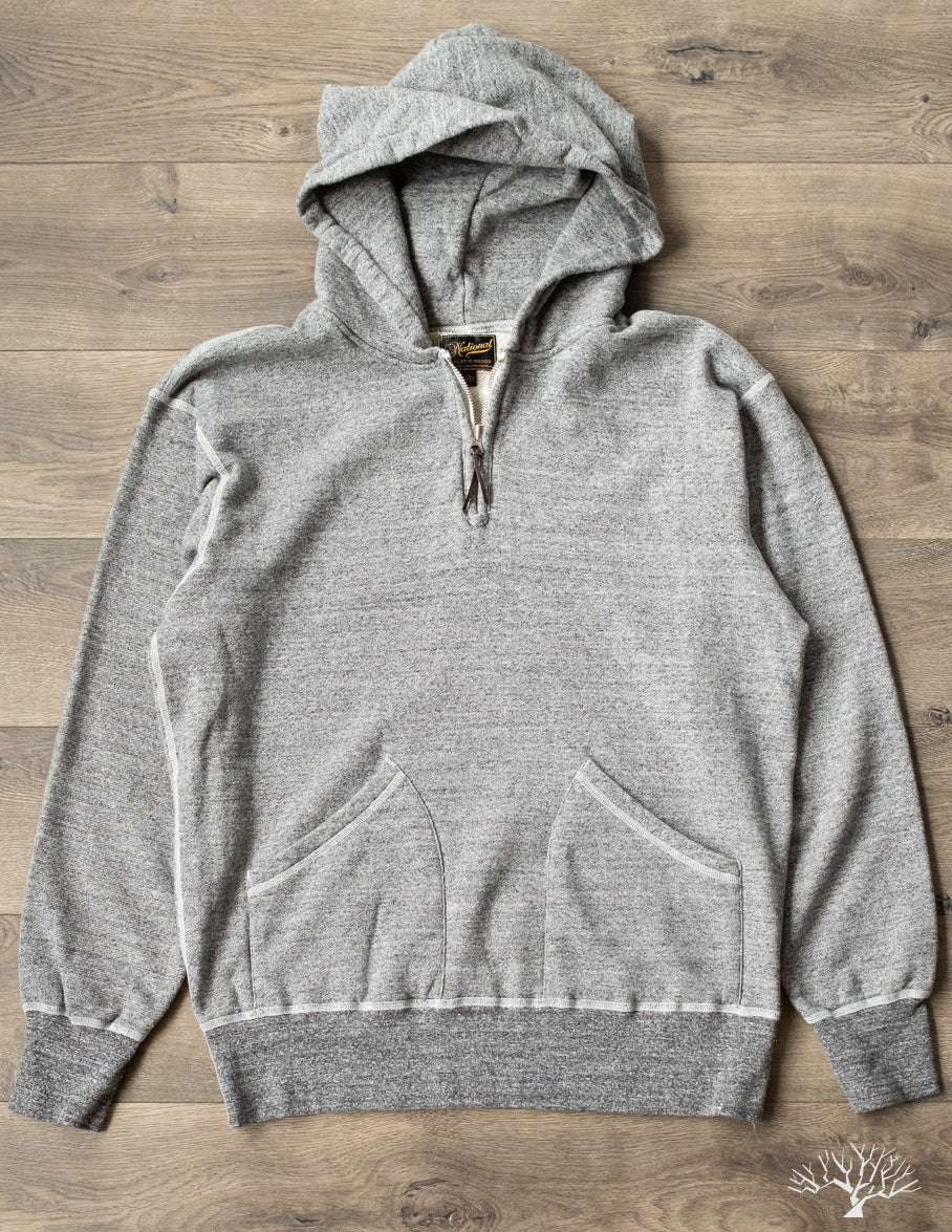 1/4 Zip Parka Sweatshirt - Dark Grey