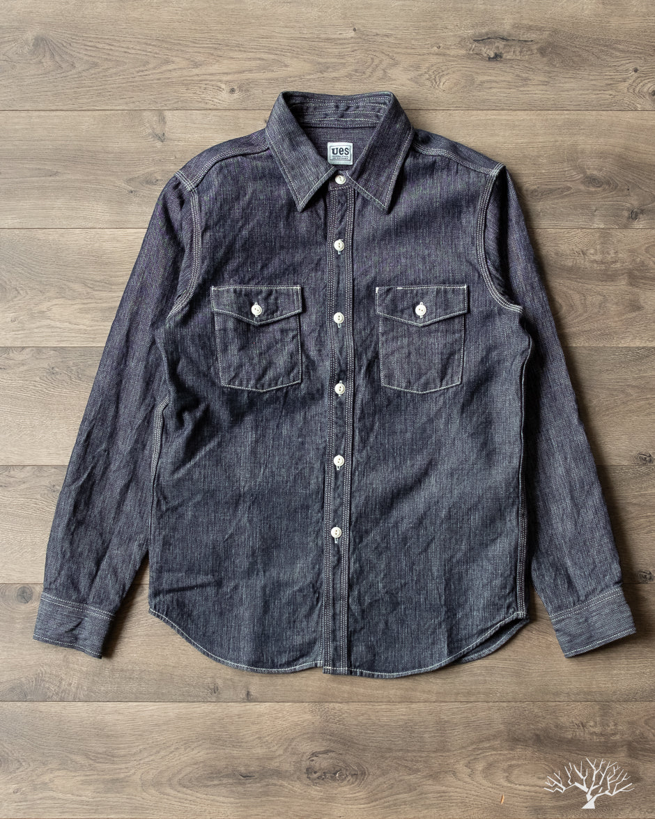 UES - 11.4oz Double Weave Denim Shirt – Withered Fig
