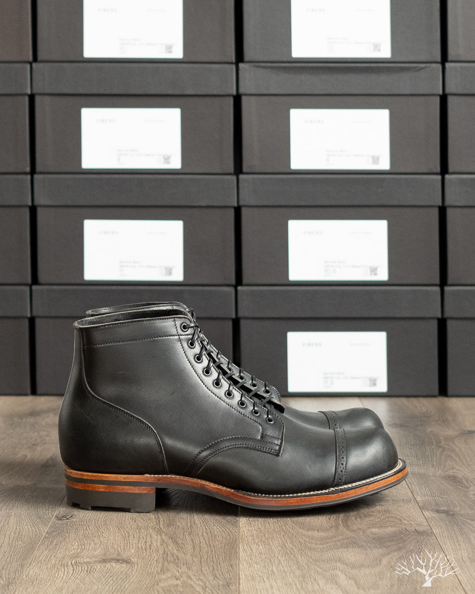 Viberg - Service Boot - Black Waxed Horsebutt - 2040 – Withered Fig