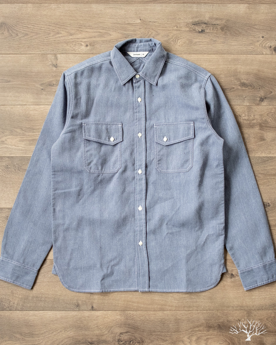 3sixteen Baseball Shirt - Black Khadi Handstitch