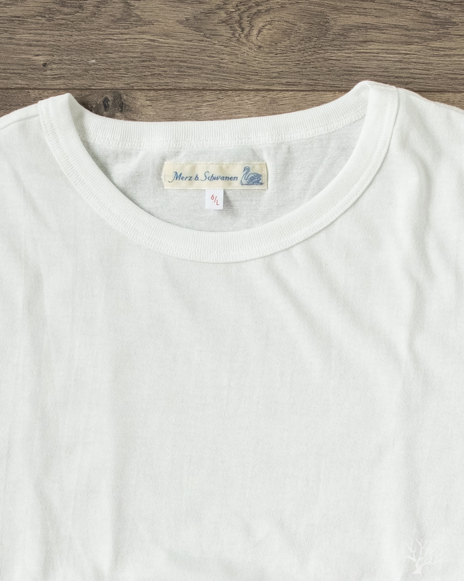 1950s Organic Cotton Loopwheel Tee - White