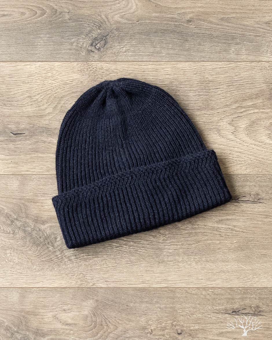 Baby Alpaca Watch Cap - Navy