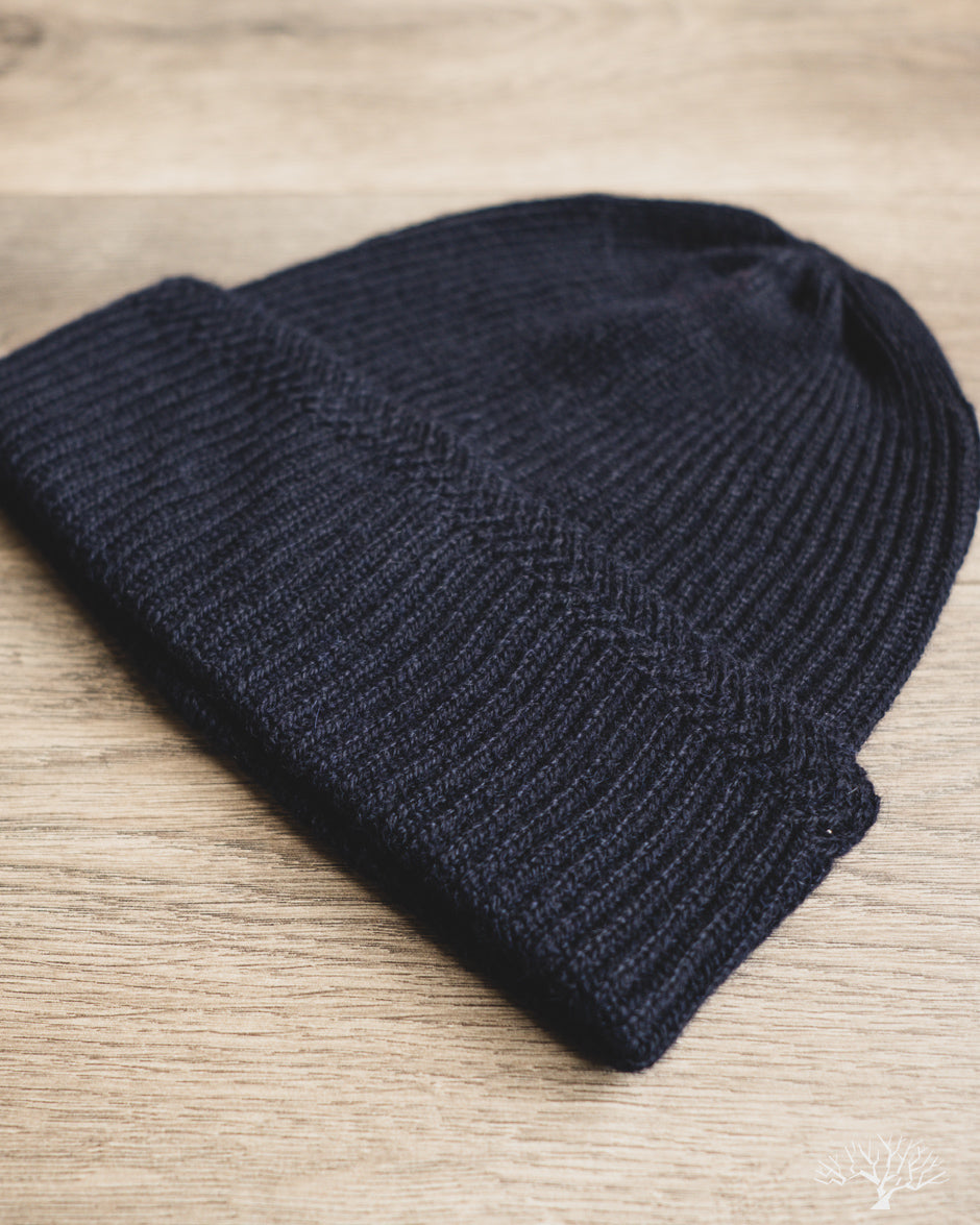 Baby Alpaca Watch Cap - Navy