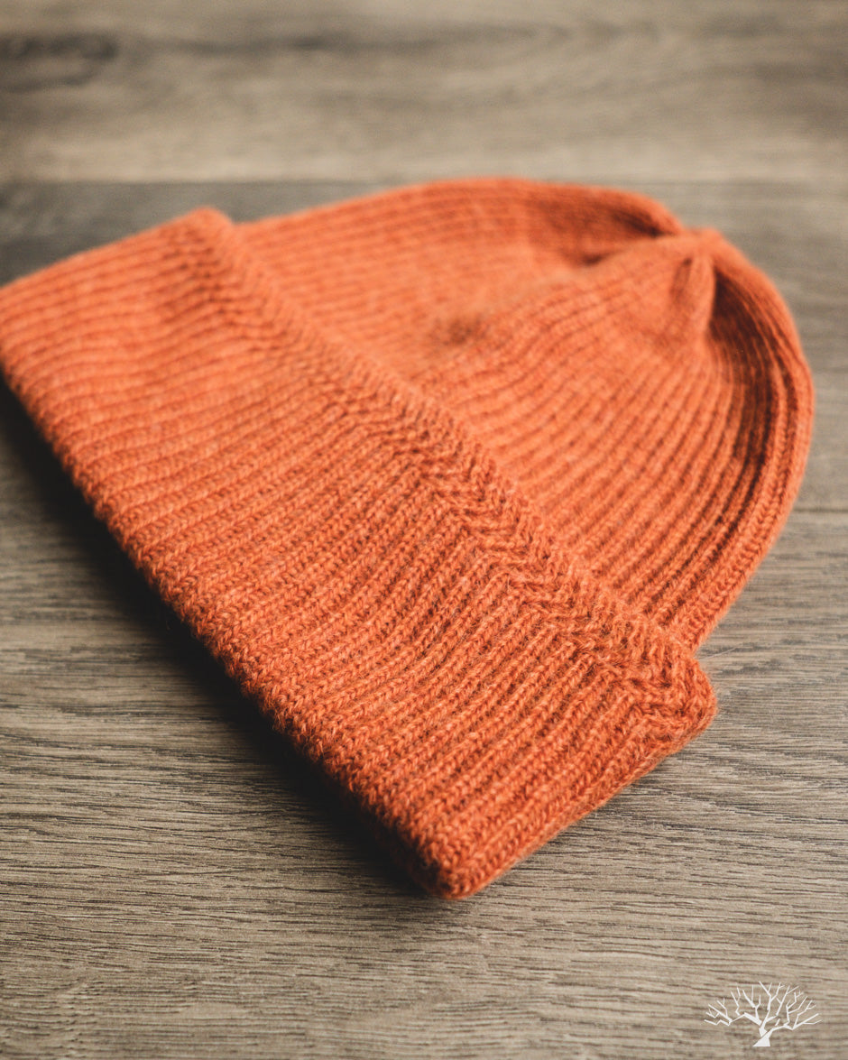 Baby Alpaca Watch Cap - Orange