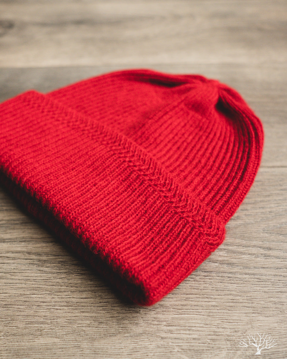 Baby Alpaca Watch Cap - Red