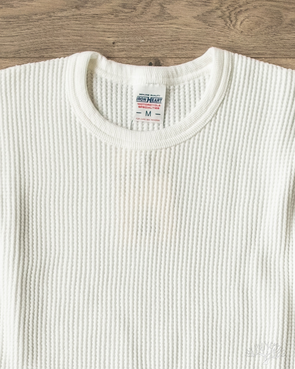 Waffle-Knit Long Sleeve Sweater