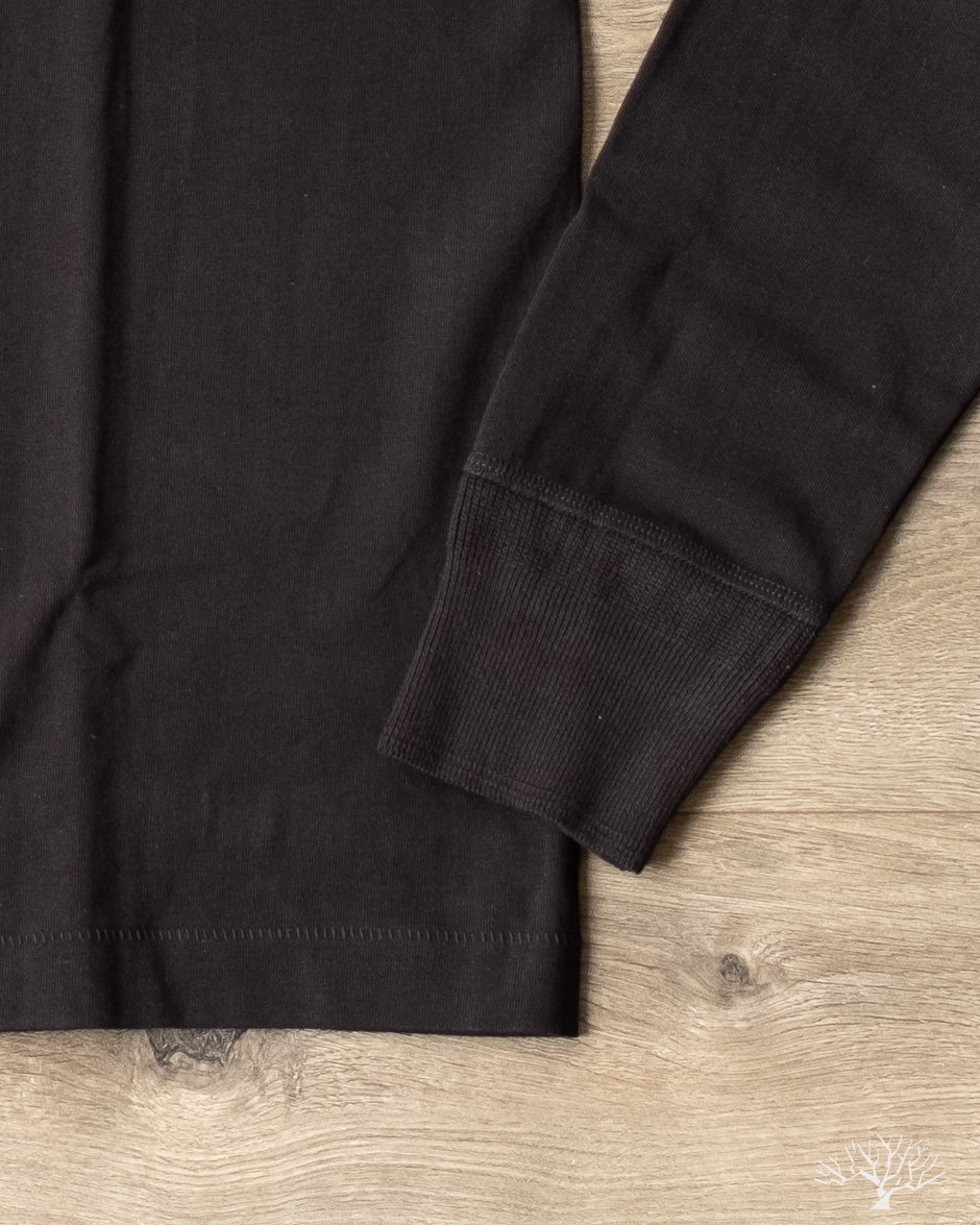 206 Long Sleeve Henley - Deep Black