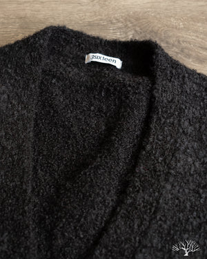 3sixteen V-Neck Cardigan - Black Boucle