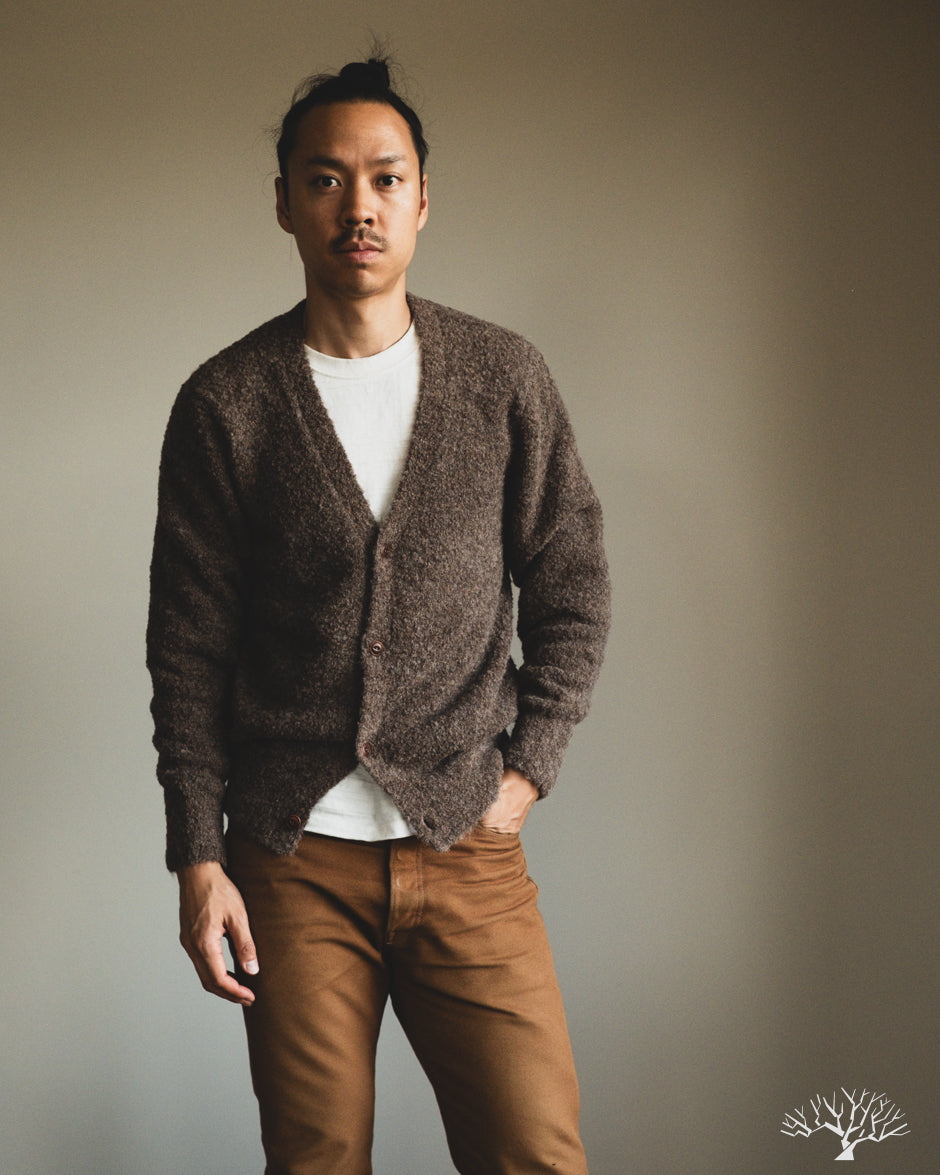 3sixteen V-Neck Cardigan - Earth Boucle