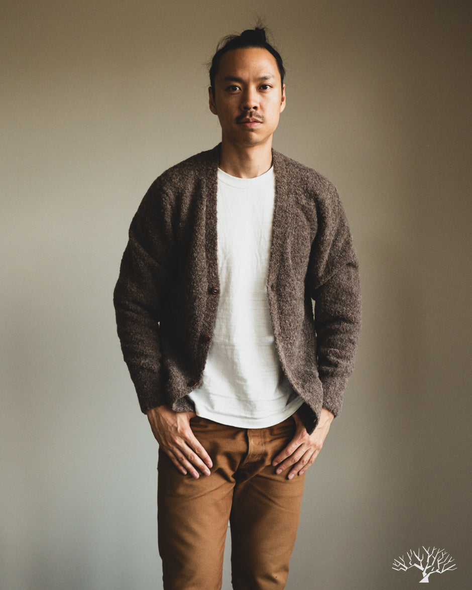 3sixteen V-Neck Cardigan - Earth Boucle