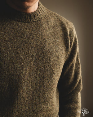 3sixteen Alpaca Crewneck Sweater - Forest