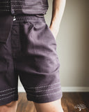 3sixteen Club Shorts - Plum Hand Stitch