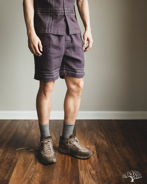 3sixteen Club Shorts - Plum Hand Stitch