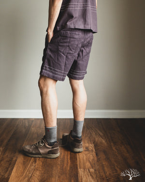 3sixteen Club Shorts - Plum Hand Stitch