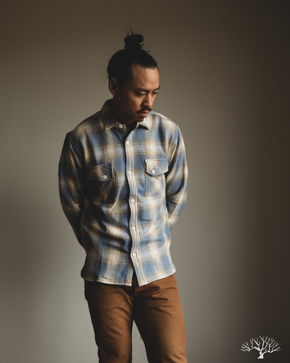 3sixteen Crosscut Flannel - Power Blue Plaid