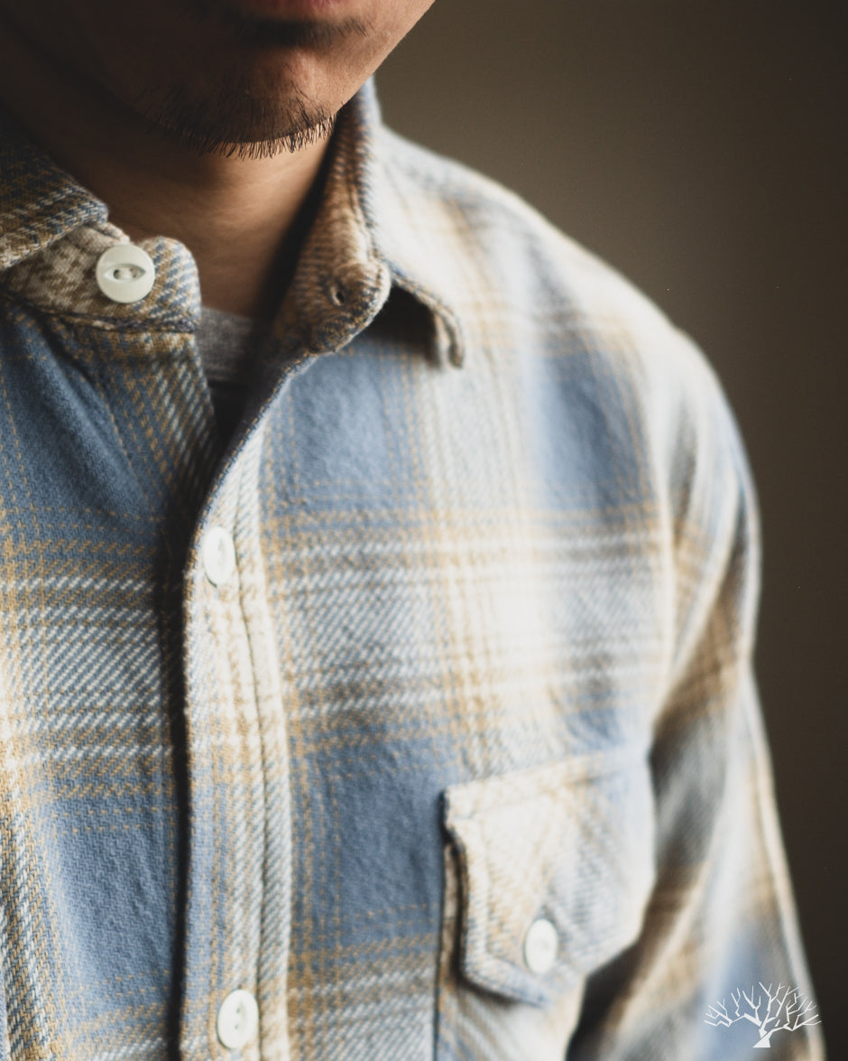 3sixteen Crosscut Flannel - Power Blue Plaid