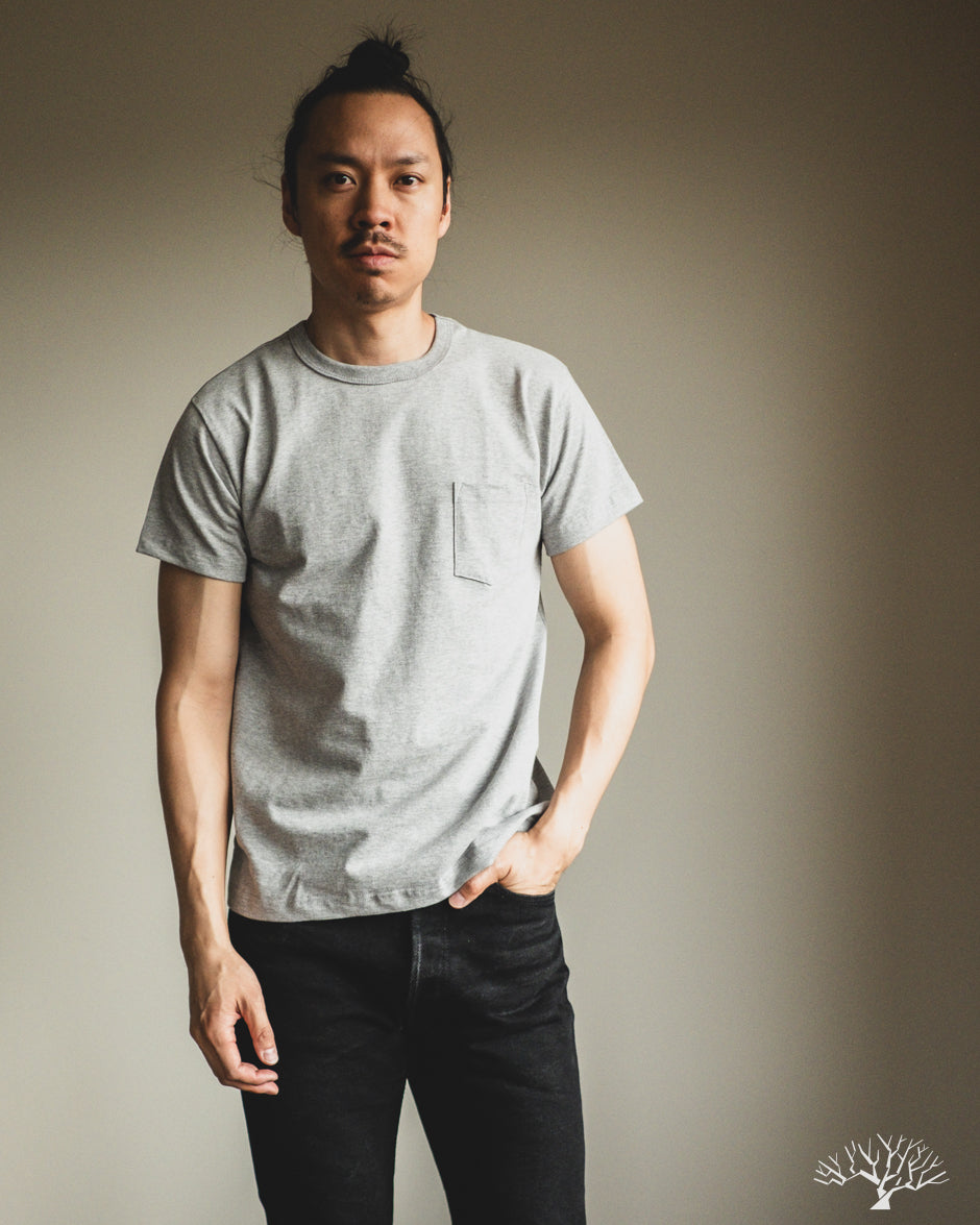 3sixteen Heavyweight Pocket Tee - Heather Grey