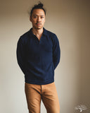 3sixteen Long-Sleeve Knit Polo - Midnight Alpaca