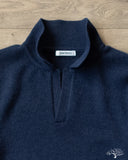 3sixteen Long-Sleeve Knit Polo - Midnight Alpaca