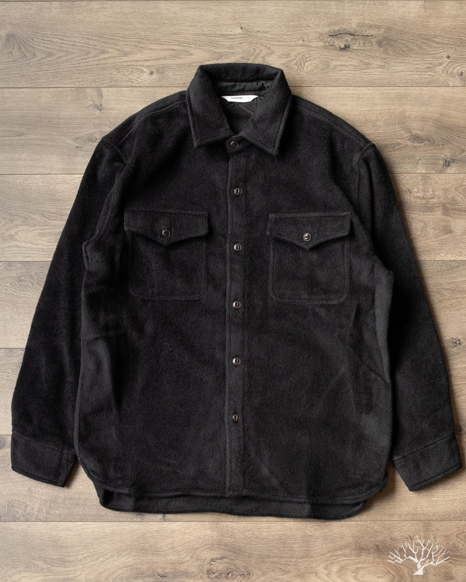 3sixteen USN Overshirt - Black Wool/Angora