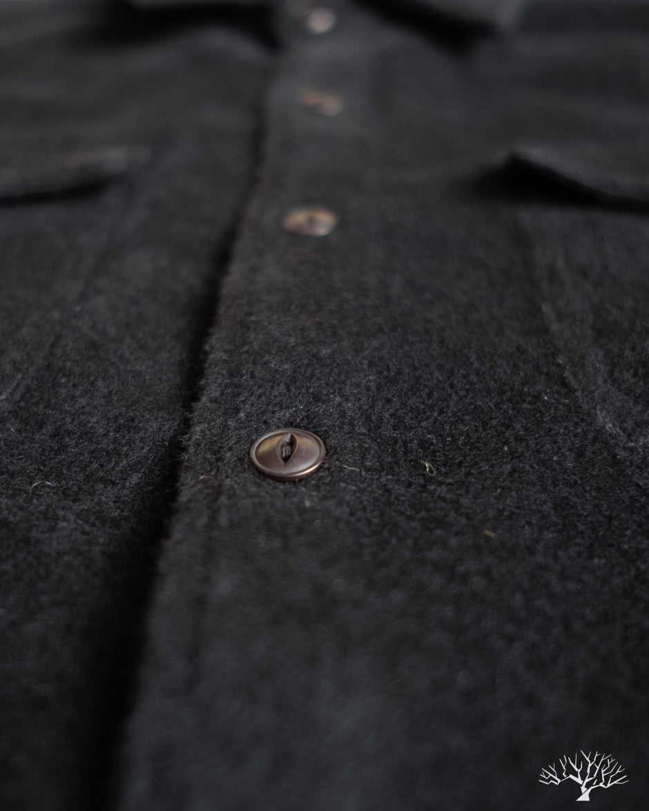 3sixteen USN Overshirt - Black Wool/Angora