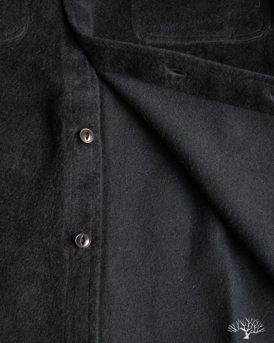 3sixteen USN Overshirt - Black Wool/Angora