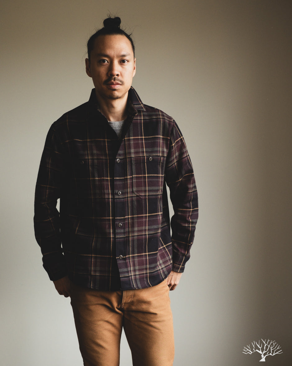 3sixteen Utility Flannel - Black Olive Plaid