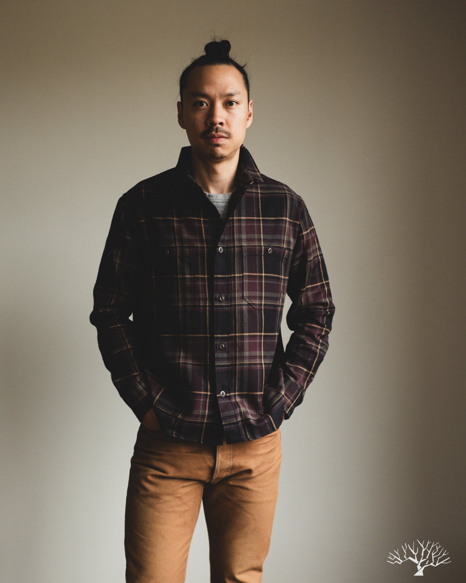 3sixteen Utility Flannel - Black Olive Plaid