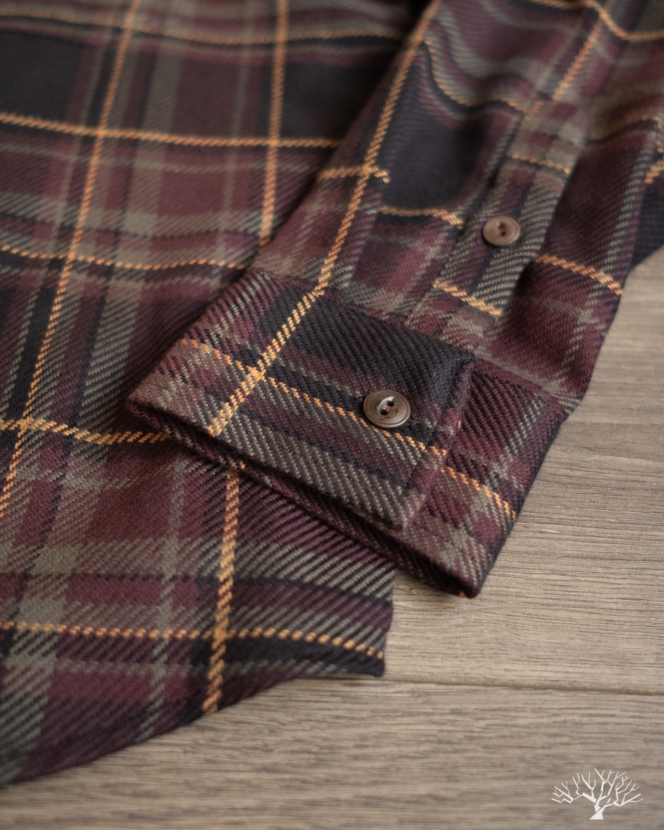 3sixteen Utility Flannel - Black Olive Plaid