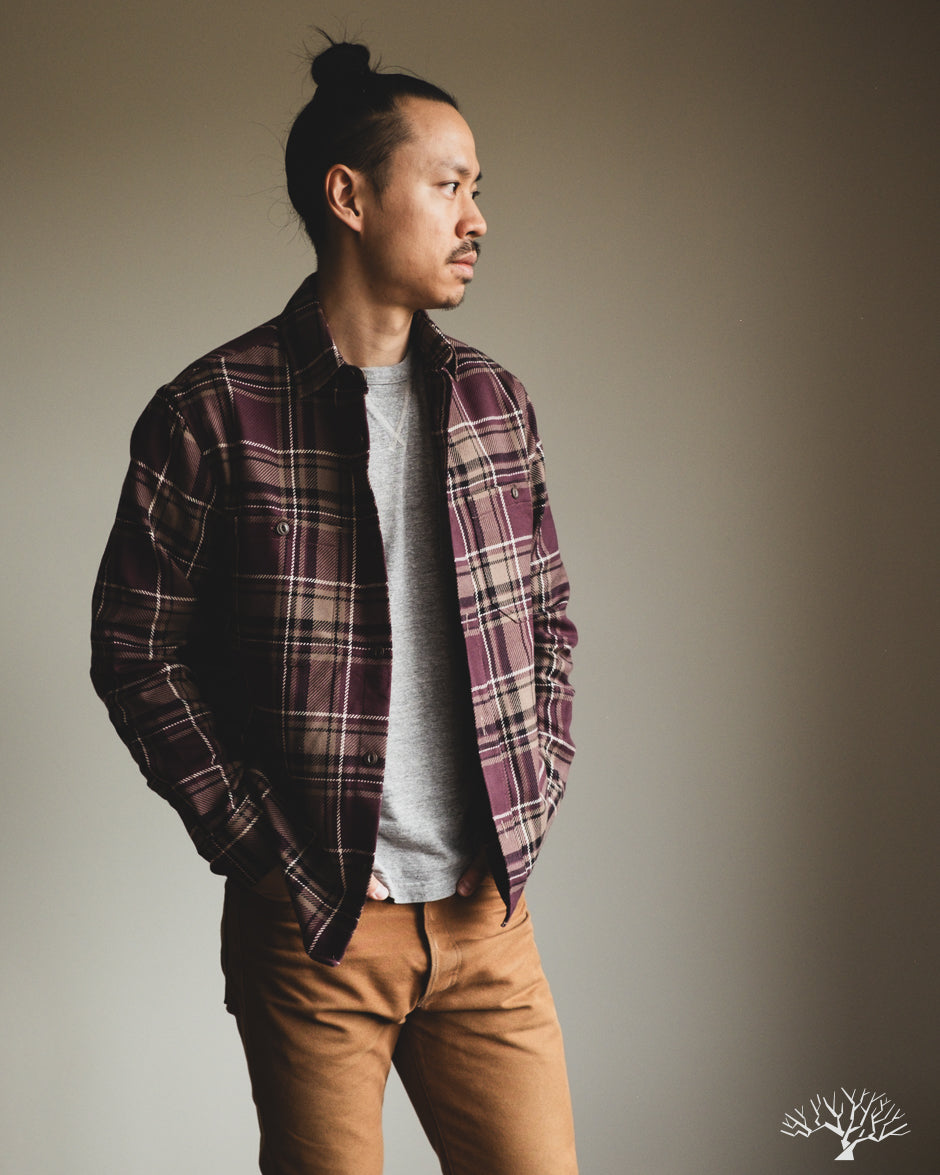 3sixteen Utility Flannel - Burgundy Oak Plaid