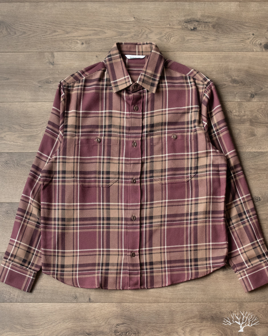 3sixteen Utility Flannel - Burgundy Oak Plaid