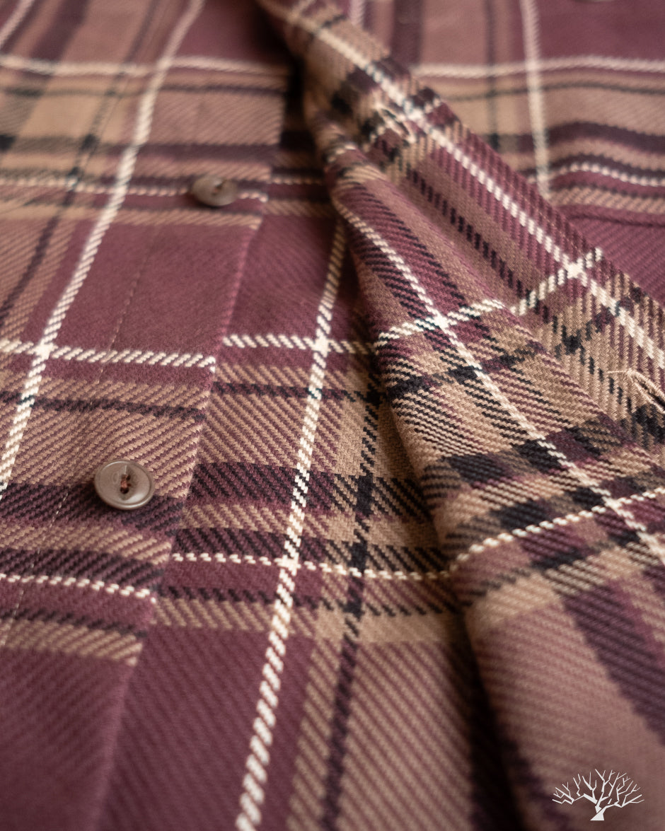 3sixteen Utility Flannel - Burgundy Oak Plaid