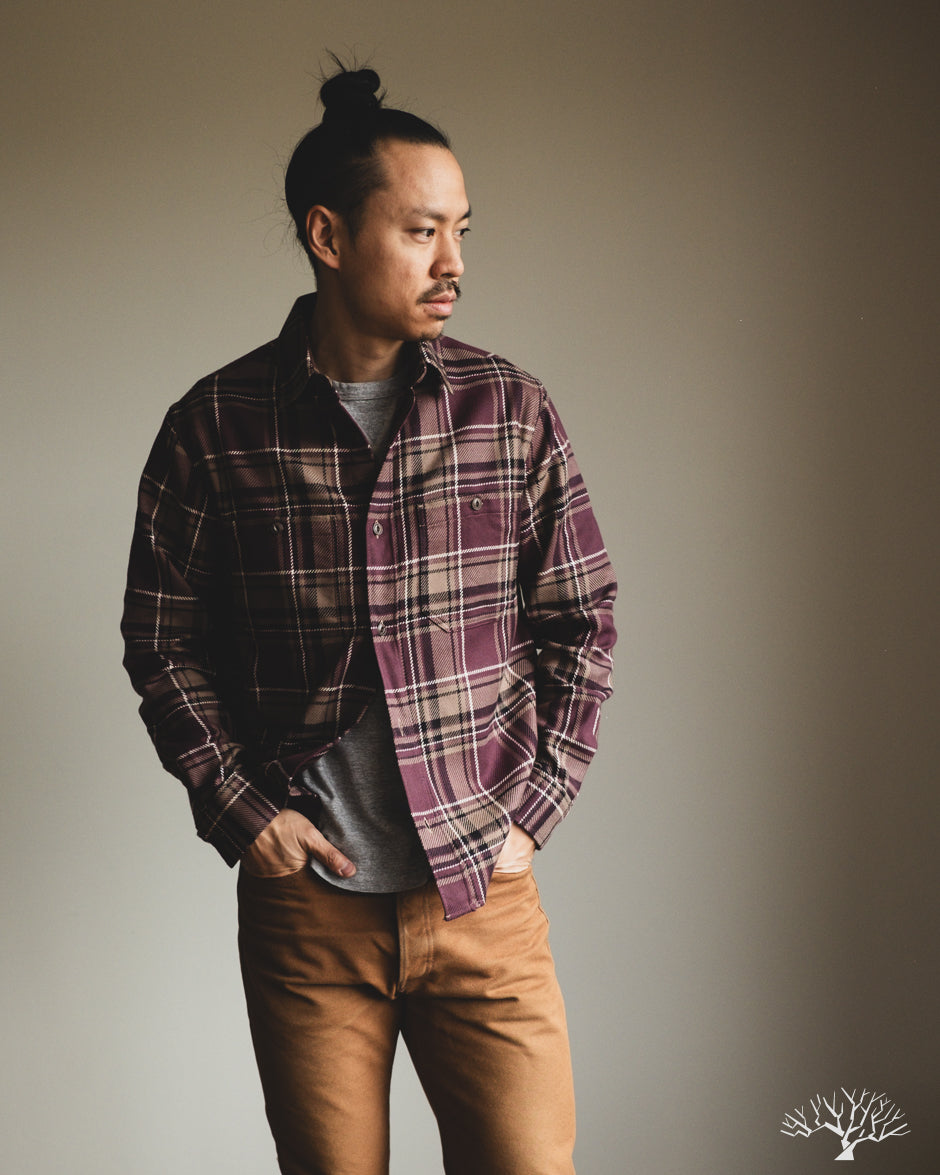 3sixteen Utility Flannel - Burgundy Oak Plaid