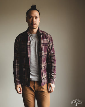 3sixteen Utility Flannel - Burgundy Oak Plaid