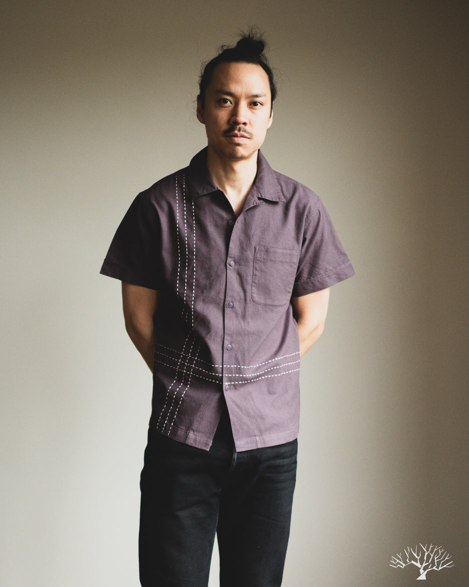 3sixteen Vacation Shirt - Plum Hand Stitch