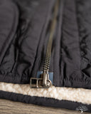 Zip Liner Jacket - Black Nylon Sherpa