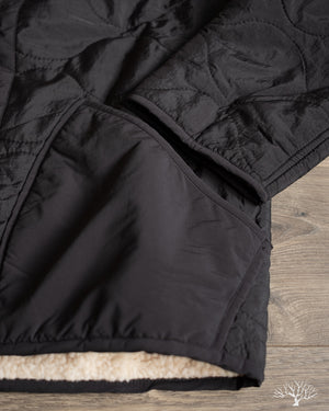 Zip Liner Jacket - Black Nylon Sherpa