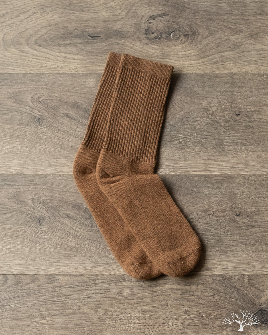 American Trench Supermerino Crew Sock - Brown