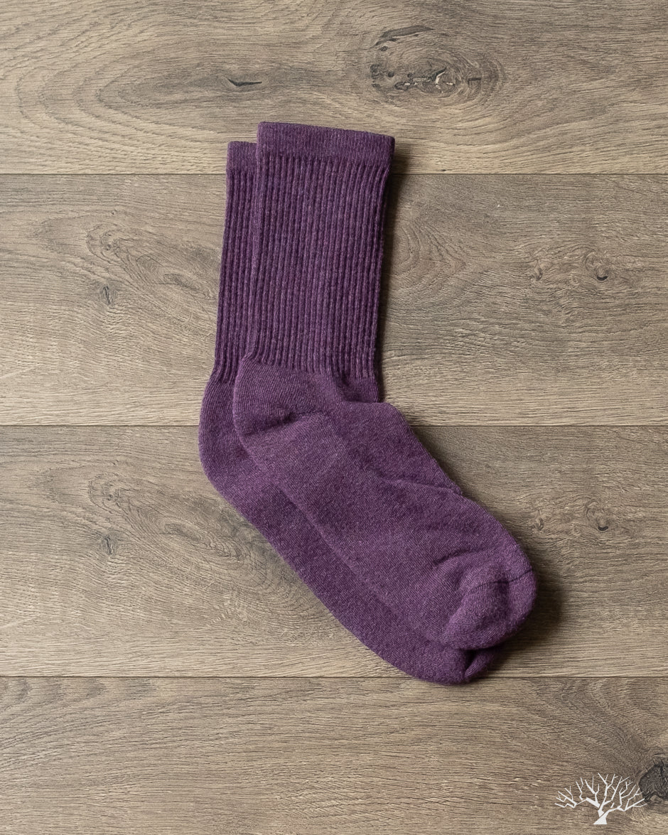 American Trench Supermerino Crew Sock - Plum