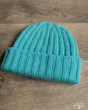 Câbleami Cashmere 2x2 Rib Watch Cap Turquoise