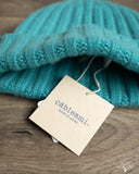 Câbleami Cashmere 2x2 Rib Watch Cap Turquoise