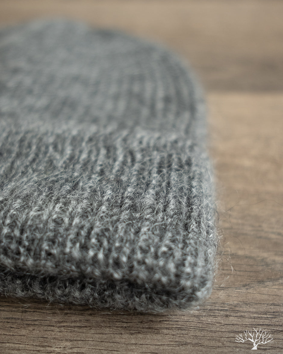 Cableami Mohair Watch Cap - Grey