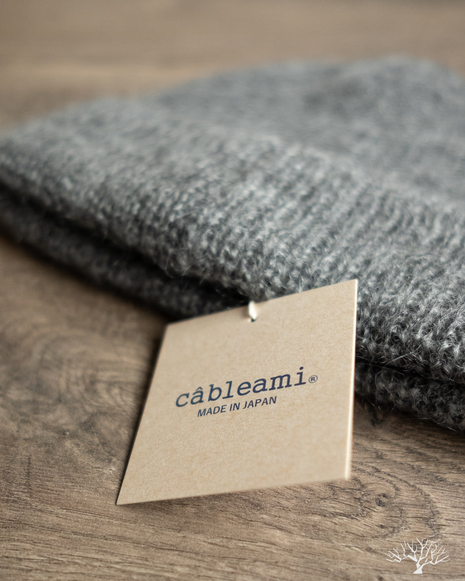 Cableami Mohair Watch Cap - Grey