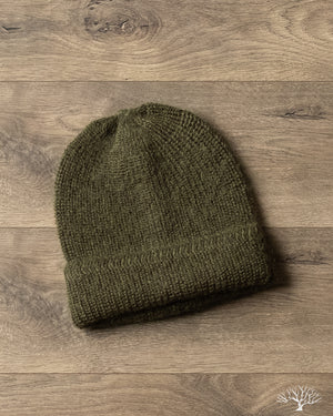 Cableami Mohair Watch Cap - Olive