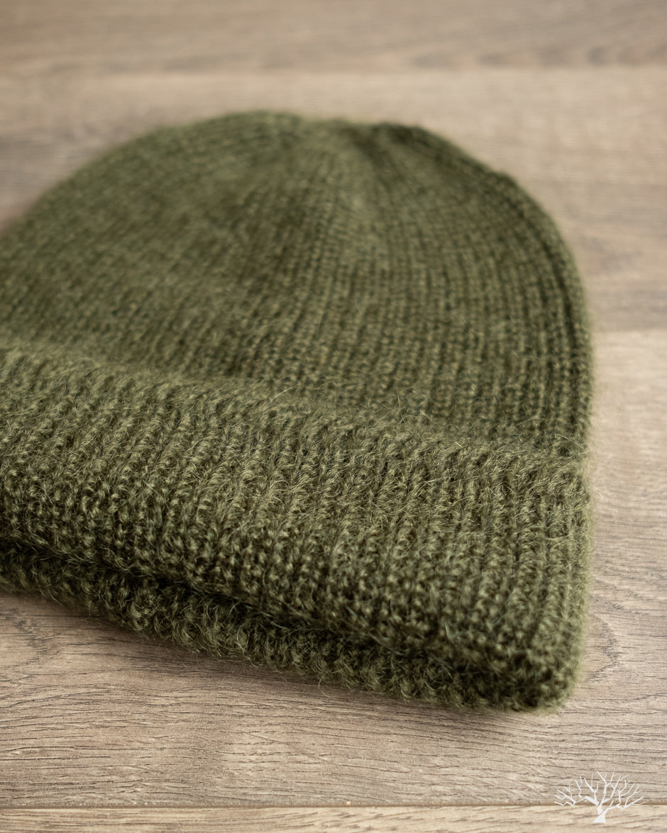 Cableami Mohair Watch Cap - Olive