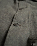 C.O.F. Studio Brewer Jacket - Herringbone Cotton Wool Forest Green